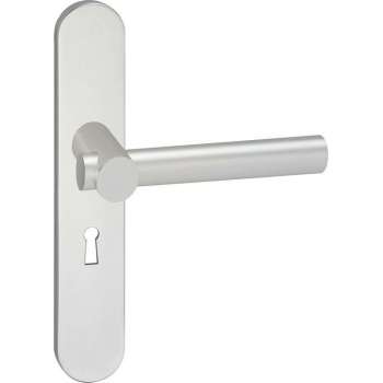 Impresso Dover Deurklink – Deurbeslag – Ovaal – Deurschild met Sleutelgat – Aluminium
