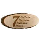 Houten naambord | naambordje voordeur hout| Duurzame naambord hout  17 t/m 29 x 13 cm