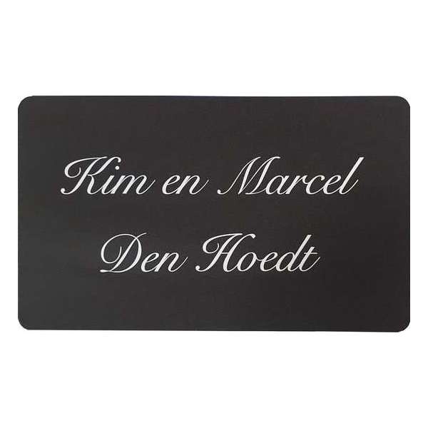 zwart naambordje voordeur - zwart naamplaatje voordeur 20x12cm zwart naambordje voordeur - zwart naamplaatje voordeur 20x12cm