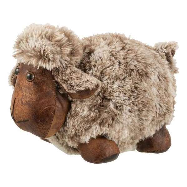J-Line Deurstop Schaap Textiel Bruin/Grijs Small J-Line Deurstop Schaap Textiel Bruin/Grijs Small