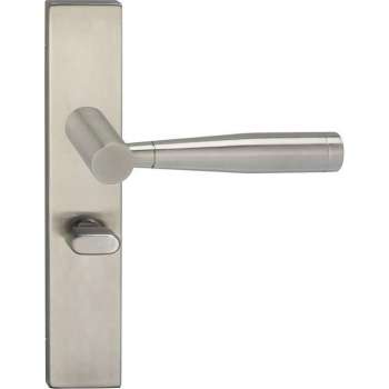 Impresso Retford Deurklink – Deurbeslag – Vierkant – Deurschild met Toiletsluiting – Zilver