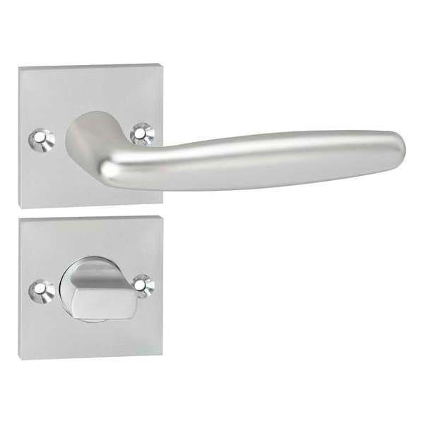 Impresso Cambridge Deurklink – Deurbeslag – Vierkant – Rozet met Schroeven en Toiletsluiting – Zilver Impresso Cambridge Deurklink – Deurbeslag – Vierkant – Rozet met Schroeven en Toiletsluiting – Zilver