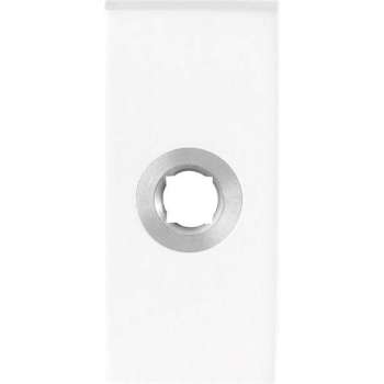 Rozet 70x32x10mm wit linksdraaiend