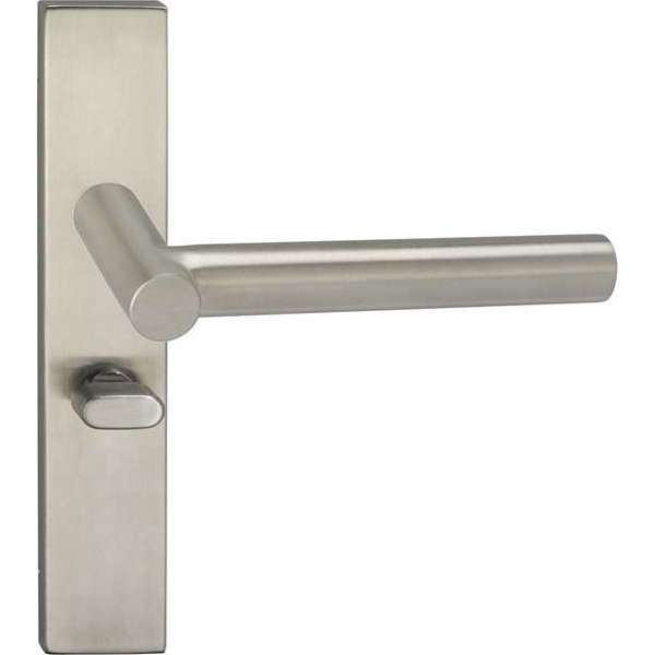 Impresso Alton Deurklink – Deurbeslag – Vierkant – Deurschild met Toiletsluiting – Zilver Impresso Alton Deurklink – Deurbeslag – Vierkant – Deurschild met Toiletsluiting – Zilver