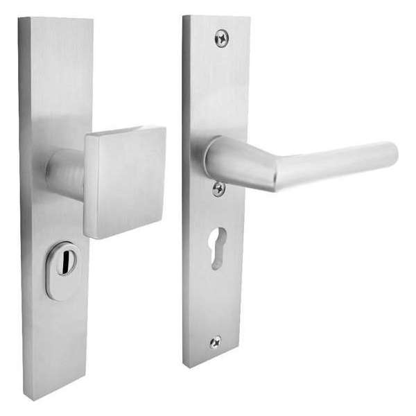 Intersteel Veiligheidsbeslag met kerntrekbeveiliging SKG*** profielcilinder 55 mm rechthoekig voordeurbeslag Intersteel Veiligheidsbeslag met kerntrekbeveiliging SKG*** profielcilinder 55 mm rechthoekig voordeurbeslag