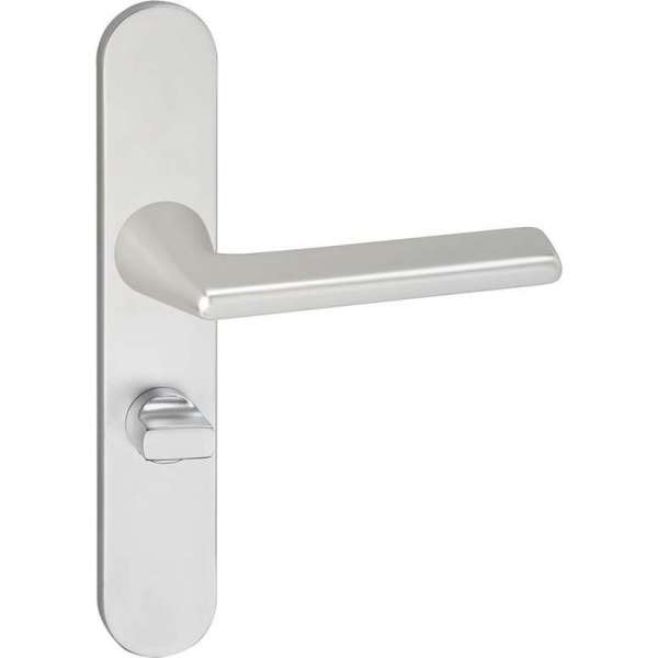 Impresso Bristol Deurklink – Deurbeslag – Ovaal – Deurschild met Toiletsluiting – Zilver Impresso Bristol Deurklink – Deurbeslag – Ovaal – Deurschild met Toiletsluiting – Zilver