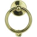 Deurklopper ring gepolijst messing met aanslag Bottrop - 160 mm