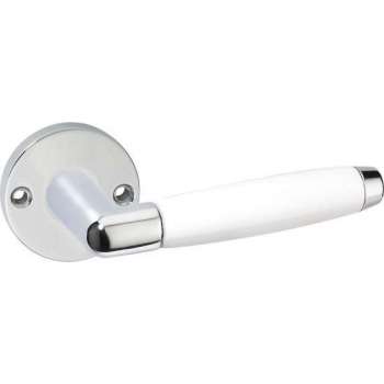 Impresso Durban Deurklink – Deurbeslag – Rond – Rozet – Deurkruk Wit – Chroom