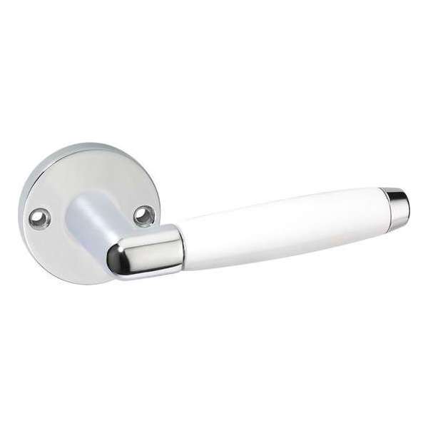 Impresso Durban Deurklink – Deurbeslag – Rond – Rozet – Deurkruk Wit – Chroom Impresso Durban Deurklink – Deurbeslag – Rond – Rozet – Deurkruk Wit – Chroom