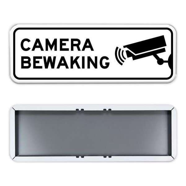 Parkeerbord Camerabewaking 60x20cm - Stevig aluminium bord met dubbel omgezette rand Parkeerbord Camerabewaking 60x20cm - Stevig aluminium bord met dubbel omgezette rand