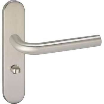 Impresso Dursley Deurklink – Deurbeslag – Ovaal – Deurschild met Toiletsluiting – Zilver
