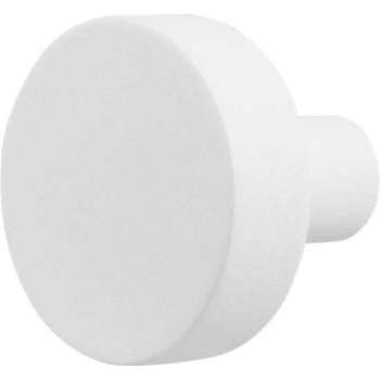 GPF Vlakke knop 52x16mm vast incl. metaalschroef M10 wit