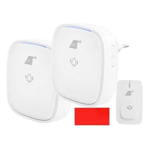 Draadloze waterdichte deurbel met 2 ontvangers Draadloze waterdichte deurbel met 2 ontvangers