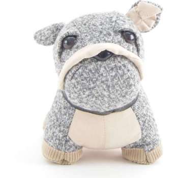 Deurstopper Bulldog grijze visgraat