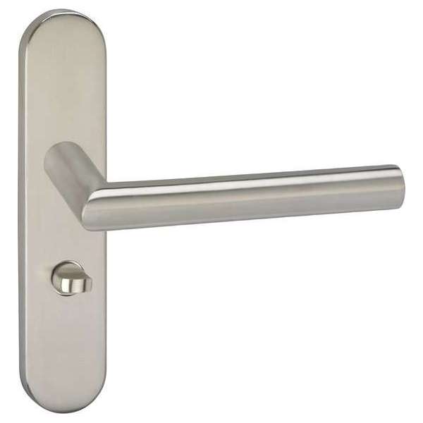 Impresso Harrow Deurklink – Deurbeslag – Ovaal – Deurschild met Toiletsluiting – Zilver Impresso Harrow Deurklink – Deurbeslag – Ovaal – Deurschild met Toiletsluiting – Zilver
