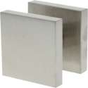 Impresso Voordeurknop Vierkant 60Mm Rozet Massief Rvs