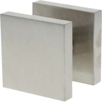 Impresso Voordeurknop Vierkant 60Mm Rozet Massief Rvs