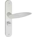 Impresso Sutton Deurklink – Deurbeslag – Ovaal – Deurschild met Schroeven en Toiletsluiting – Aluminium
