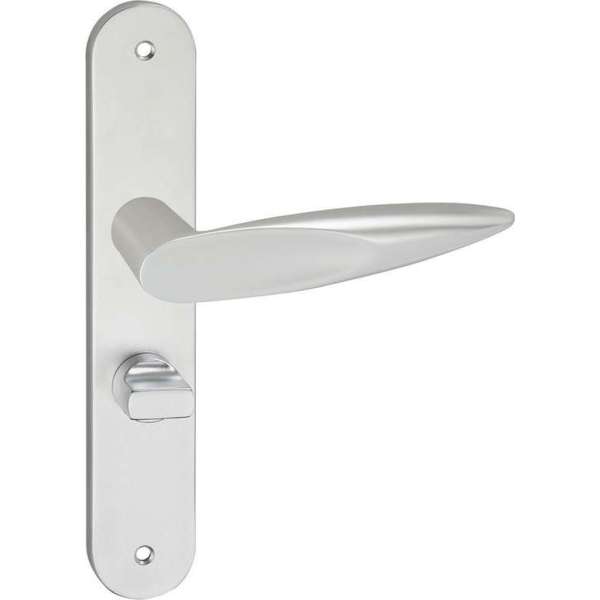 Impresso Sutton Deurklink – Deurbeslag – Ovaal – Deurschild met Schroeven en Toiletsluiting – Aluminium Impresso Sutton Deurklink – Deurbeslag – Ovaal – Deurschild met Schroeven en Toiletsluiting – Aluminium