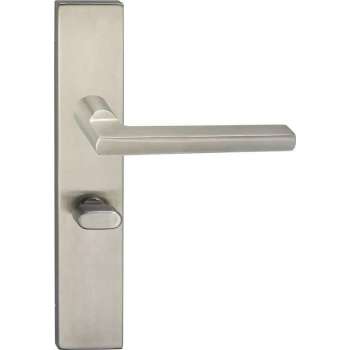 Impresso Kirby Deurklink – Deurbeslag – Vierkant – Deurschild met Toiletsluiting – Zilver