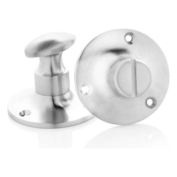 WC Slot draaiknop rond rozet, mat nikkel WC Slot draaiknop rond rozet, mat nikkel