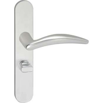 Impresso Windsor Deurklink – Deurbeslag – Ovaal – Deurschild met Toiletsluiting – Aluminium