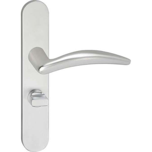 Impresso Windsor Deurklink – Deurbeslag – Ovaal – Deurschild met Toiletsluiting – Aluminium Impresso Windsor Deurklink – Deurbeslag – Ovaal – Deurschild met Toiletsluiting – Aluminium