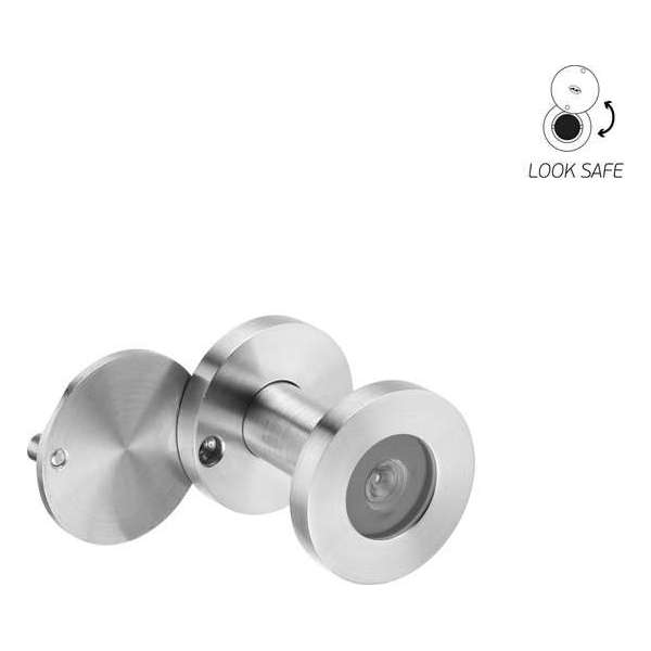 Deurspion met afdekkap 51-80mm RVS Deurspion met afdekkap 51-80mm RVS