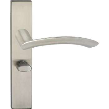 Impresso Watton Deurklink – Deurbeslag – Vierkant – Deurschild met Toiletsluiting – Zilver