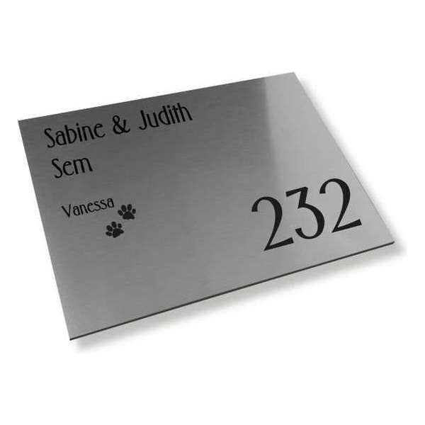 Namen enzo! Naambordje RVS-look 25x20 cm Namen enzo! Naambordje RVS-look 25x20 cm