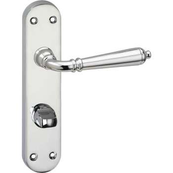 Impresso Queens Deurklink – Deurbeslag – Ovaal – Deurschild met Toiletsluiting – Chroom