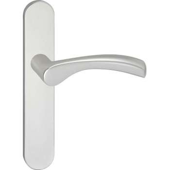Impresso Oxford Deurklink – Deurbeslag – Ovaal – Deurschild – Gebogen Deurkruk – Aluminium