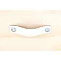 Leren handgreep Wit L 15 x 3 cm SET van 6 STUKS