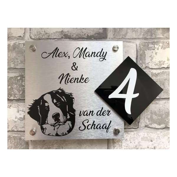 Naambordje met Benner Senner Hond Naambordje met Benner Senner Hond