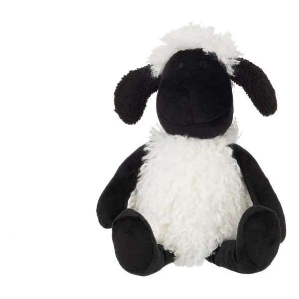 J-Line Deurstop Schaap Textiel Ecru/Zwart J-Line Deurstop Schaap Textiel Ecru/Zwart