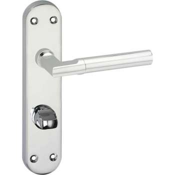 Impresso Galway Deurklink – Deurbeslag – Ovaal – Deurschild met Toiletsluiting – Chroom