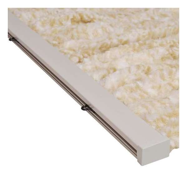 Vliegengordijn-kattenstaart- 90x220 cm beige/wit mix in doos Vliegengordijn-kattenstaart- 90x220 cm beige/wit mix in doos