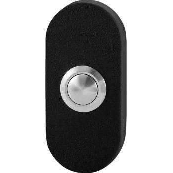 GPF8827.04 deurbel met RVS button ovaal 70x32x10mm zwart