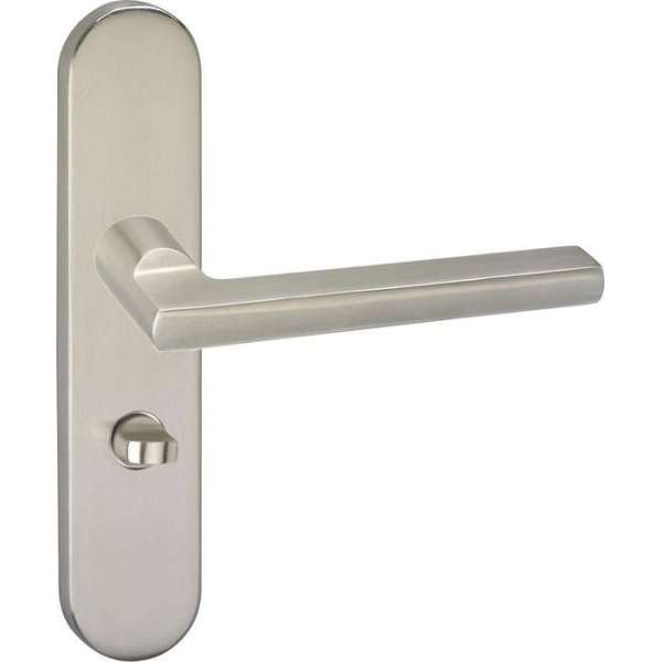 Impresso Kirby Deurklink – Deurbeslag – Ovaal – Deurschild met Toiletsluiting – Zilver Impresso Kirby Deurklink – Deurbeslag – Ovaal – Deurschild met Toiletsluiting – Zilver