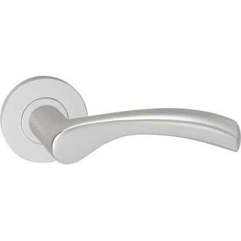 Impresso Oxford Deurklink – Deurbeslag – Rond – Rozet – Gebogen Deurkruk – Aluminium