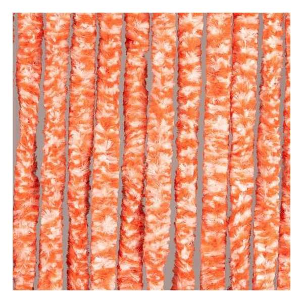 Luxe Kattenstaart Vliegengordijn - 90 x 220cm - Wit/Oranje Mix Luxe Kattenstaart Vliegengordijn - 90 x 220cm - Wit/Oranje Mix