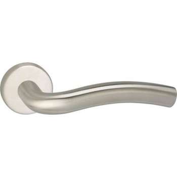 Impresso Conway Deurklink – Deurbeslag – Rond – Rozet – Zilver