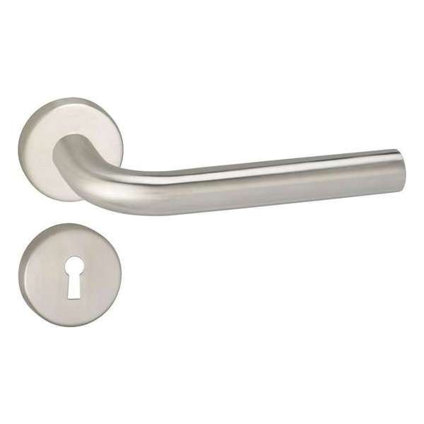 Impresso Dursley Deurklink – Deurbeslag – Rond – Rozet met Sleutelgat – Zilver Impresso Dursley Deurklink – Deurbeslag – Rond – Rozet met Sleutelgat – Zilver