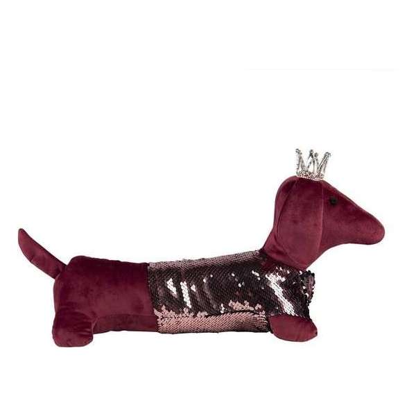 Clayre & Eef Deurstopper Hond 45*15*23 cm Rood Synthetisch Deurklem Deurwig Clayre & Eef Deurstopper Hond 45*15*23 cm Rood Synthetisch Deurklem Deurwig