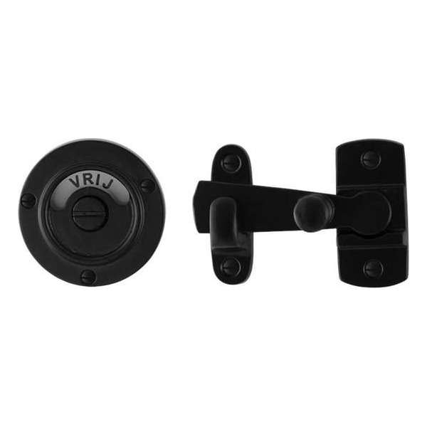 GPF Toiletgarnituur met overslag / 8mm stift smeedijzer GPF Toiletgarnituur met overslag / 8mm stift smeedijzer