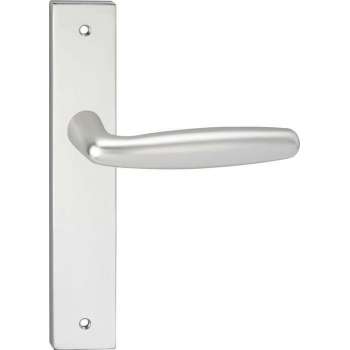 Impresso Cambridge Deurklink – Deurbeslag – Vierkant – Deurschild met Schroef – Zilver