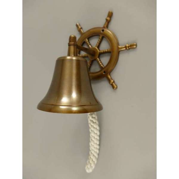 MadDeco - Messing - deurbel - scheeps - stuurwiel - bruin MadDeco - Messing - deurbel - scheeps - stuurwiel - bruin
