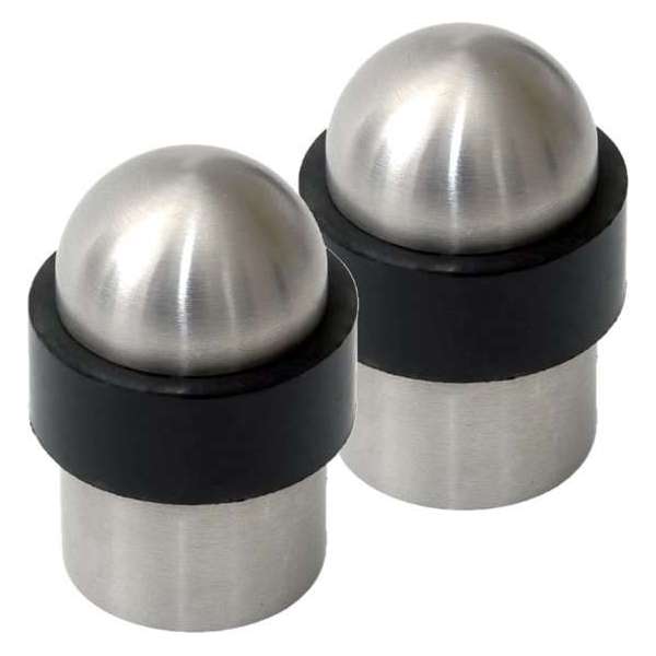 5x stuks deurstopper / deurstoppers met zwarte buffer - Rvs - 5 x 3 cm 5x stuks deurstopper / deurstoppers met zwarte buffer - Rvs - 5 x 3 cm