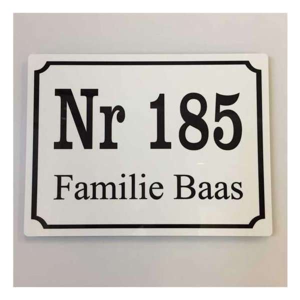 Aluminium naambord 20 x 15 cm Aluminium naambord 20 x 15 cm