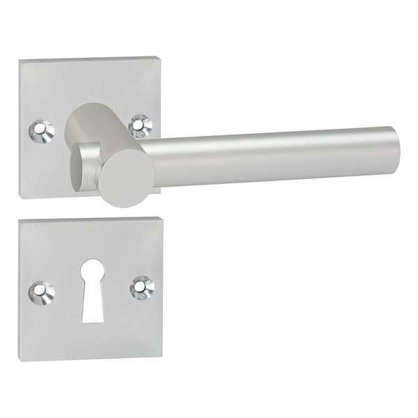 Impresso Dover Deurklink – Deurbeslag – Vierkant – Rozet met Schroeven en Sleutelgat – Aluminium Impresso Dover Deurklink – Deurbeslag – Vierkant – Rozet met Schroeven en Sleutelgat – Aluminium